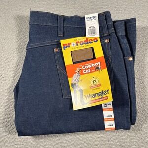 Wrangler Jeans Mens 42x32 Original Fit Cowboy Cut Western Rigid Indigo NWT 13MWZ